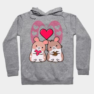 kawaii style, lovers mice, Valentine's day, cute kawaii mice. Hoodie